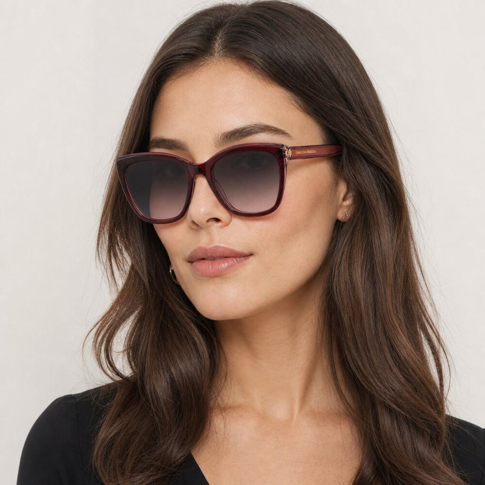 NEW Carolina Herrera HER 0188/S 0C8CM2 Burgundy/Red Sunglasses authentic